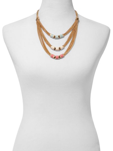 Beaded Layered Statement Necklace