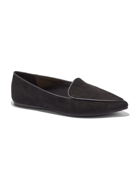 Faux-Suede Pointed-Toe Loafer