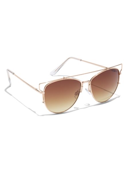 Brow-Bar Aviator Sunglasses