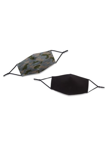 2-Mask Set - Camo-Print & Solid