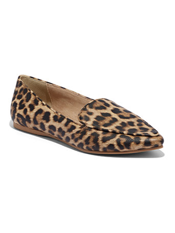 Leopard-Print Pointed-Toe Loafer